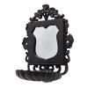 6.3x3.9x8.2" Black Cast Iron Soap Dishes with Mirror
