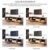 Modern TV Stand with 2 Cabinets& Open Storage Compartment, Color-matching Media Console Table for TVs up to 85''