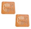 Cartoon Coasters Cup Carriers For Drinks Table Placemats Wood Drink Drinking Coaster Coffee Mug Rack Coffee Cup Stand Cup Coaster Wood Cup Wooden Dini